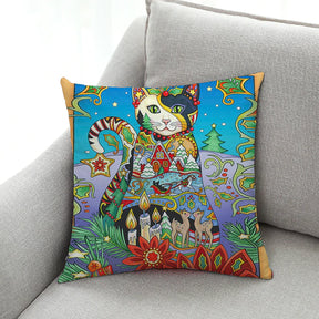Kitty Oil Painting Cushion Covers