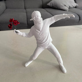 Banksy Flower Rioter Sculpture