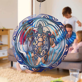 3D Sea Turtle Wind Spinner
