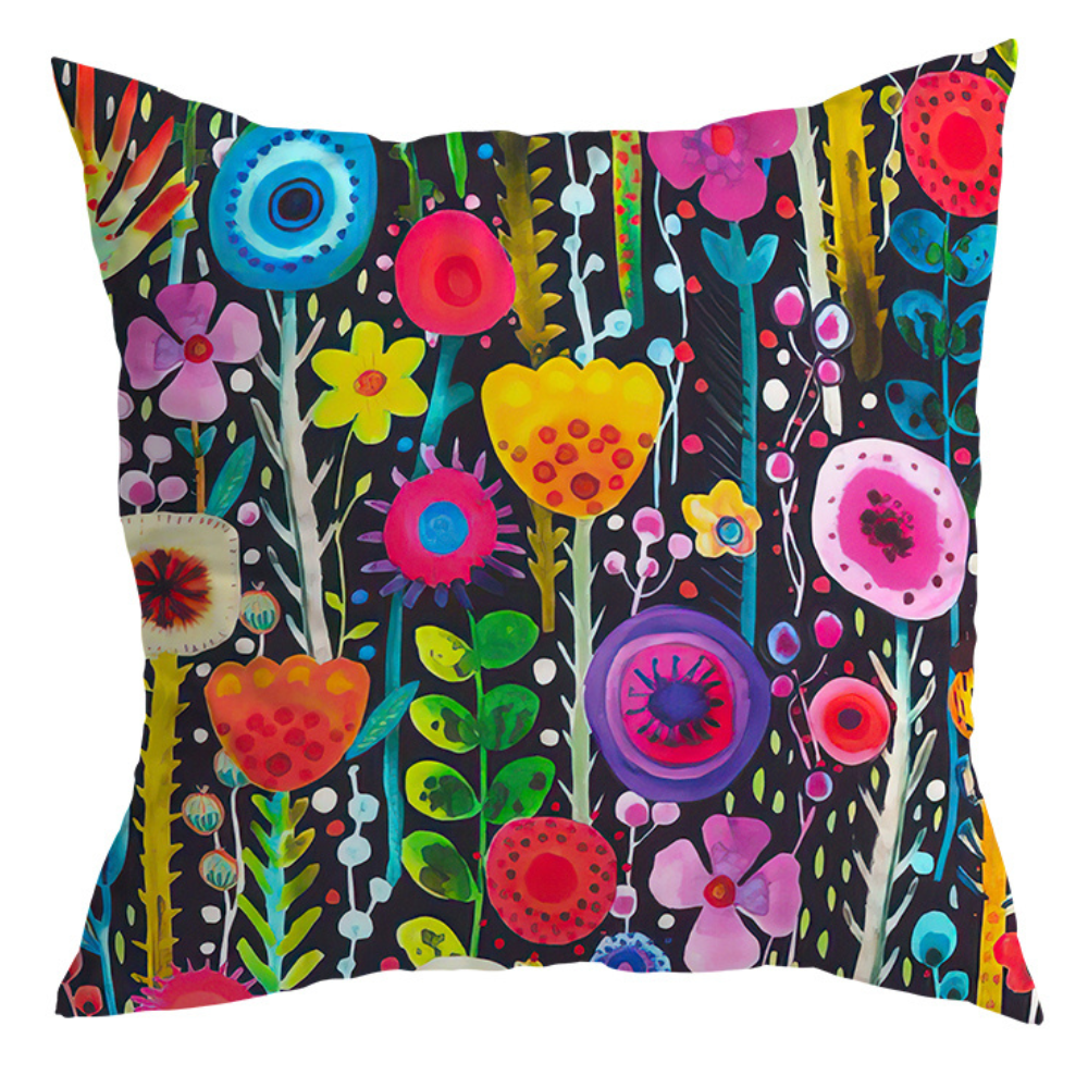 Abstract Bright Colored Cushion Covers