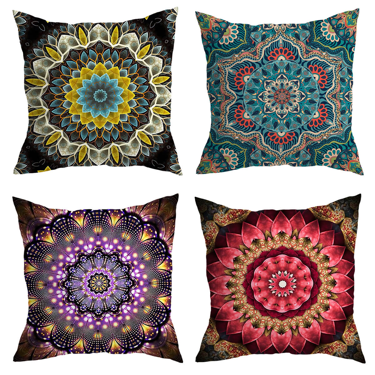4 Pack Modern Bohemian Pattern Cushion Covers