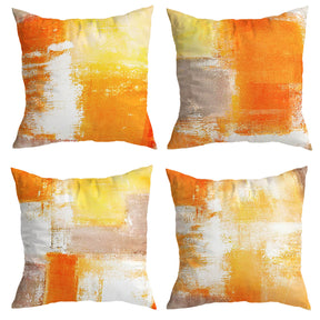 Brush Orange Cushion Covers