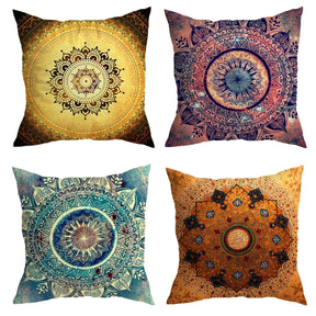 4 Pack Bohemian Geometric Pattern Cushion Covers