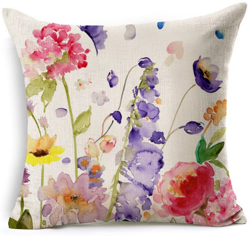 Iridescent Flowers Cushion Cover