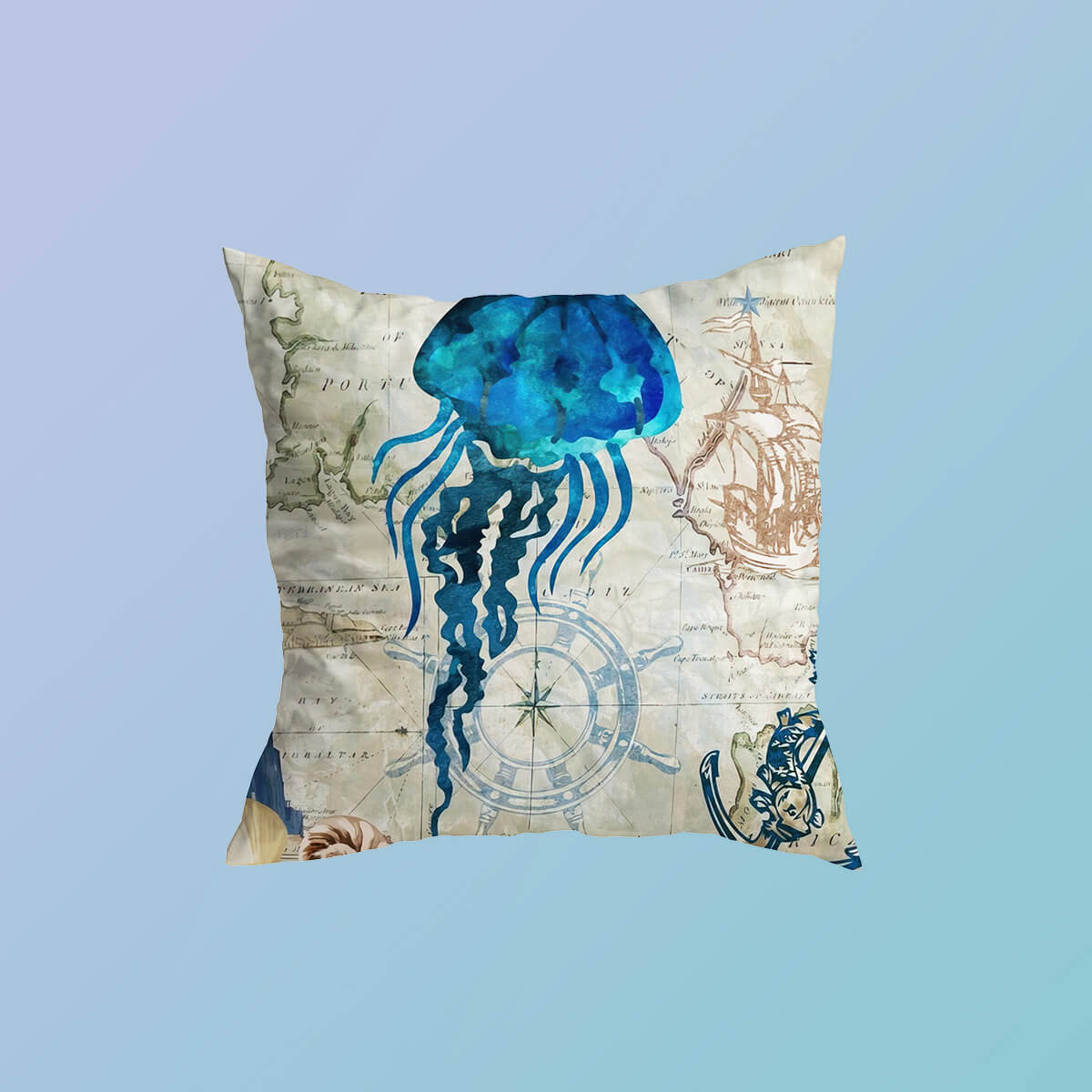Atlantic Ocean Jellyfish Cushion Covers