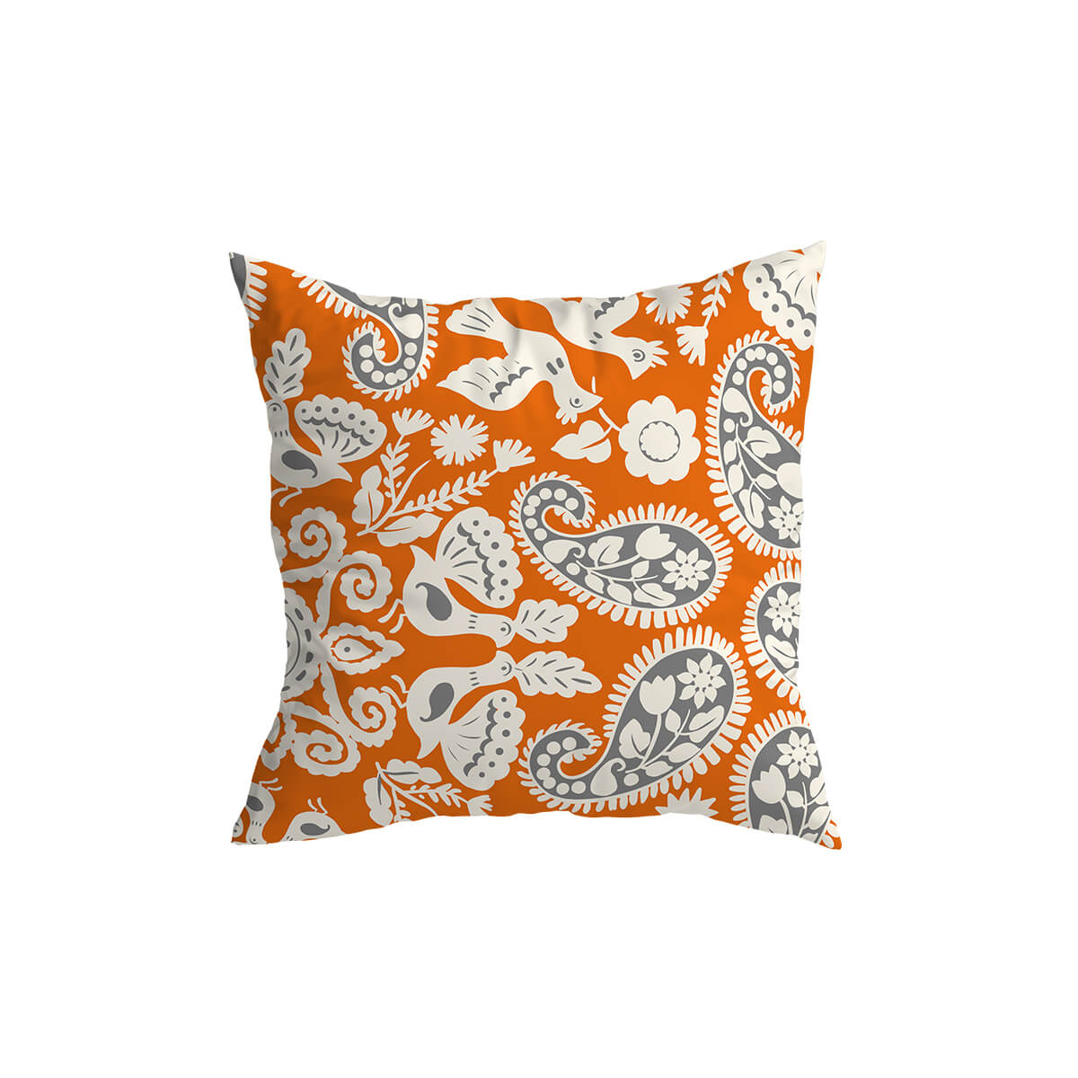 Orange Puff Cushion Covers