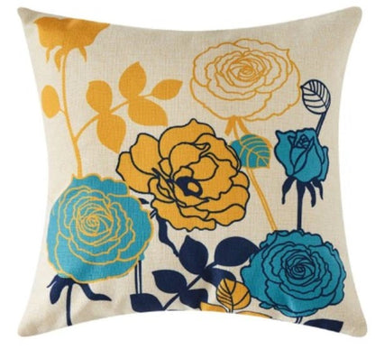 Golden Azure Cushion Covers