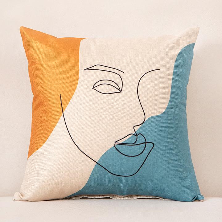 Abstract face pillow cover sale