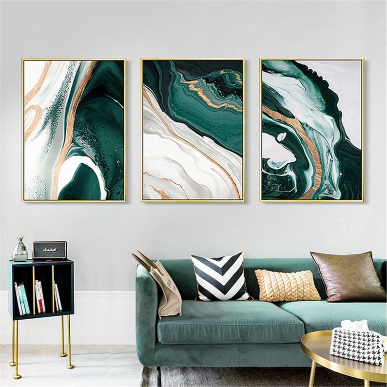 Green Opulence Canvas Painting (6 pack)