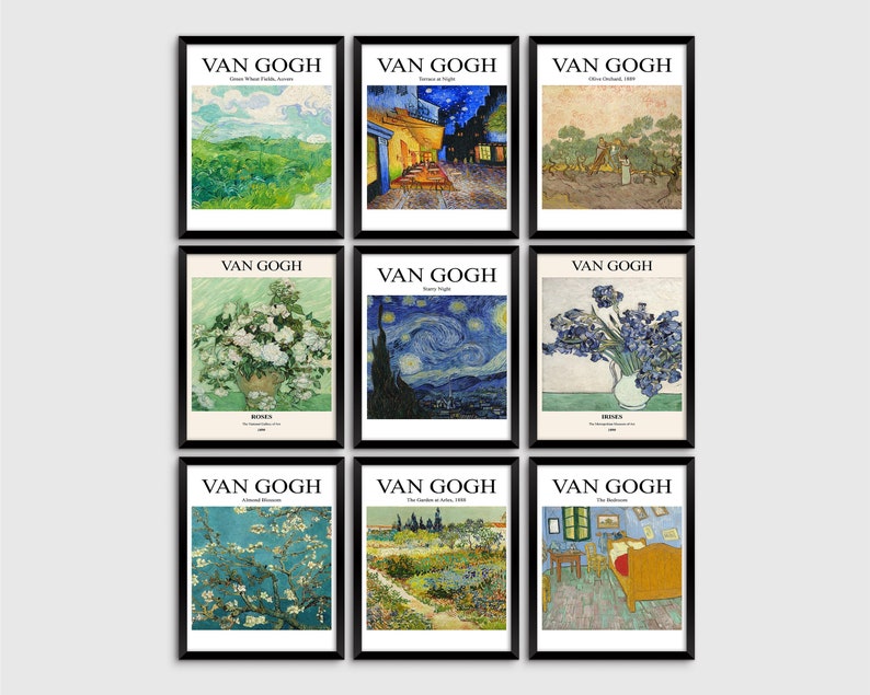 Van Gogh Canvas Painting (9 Pack)