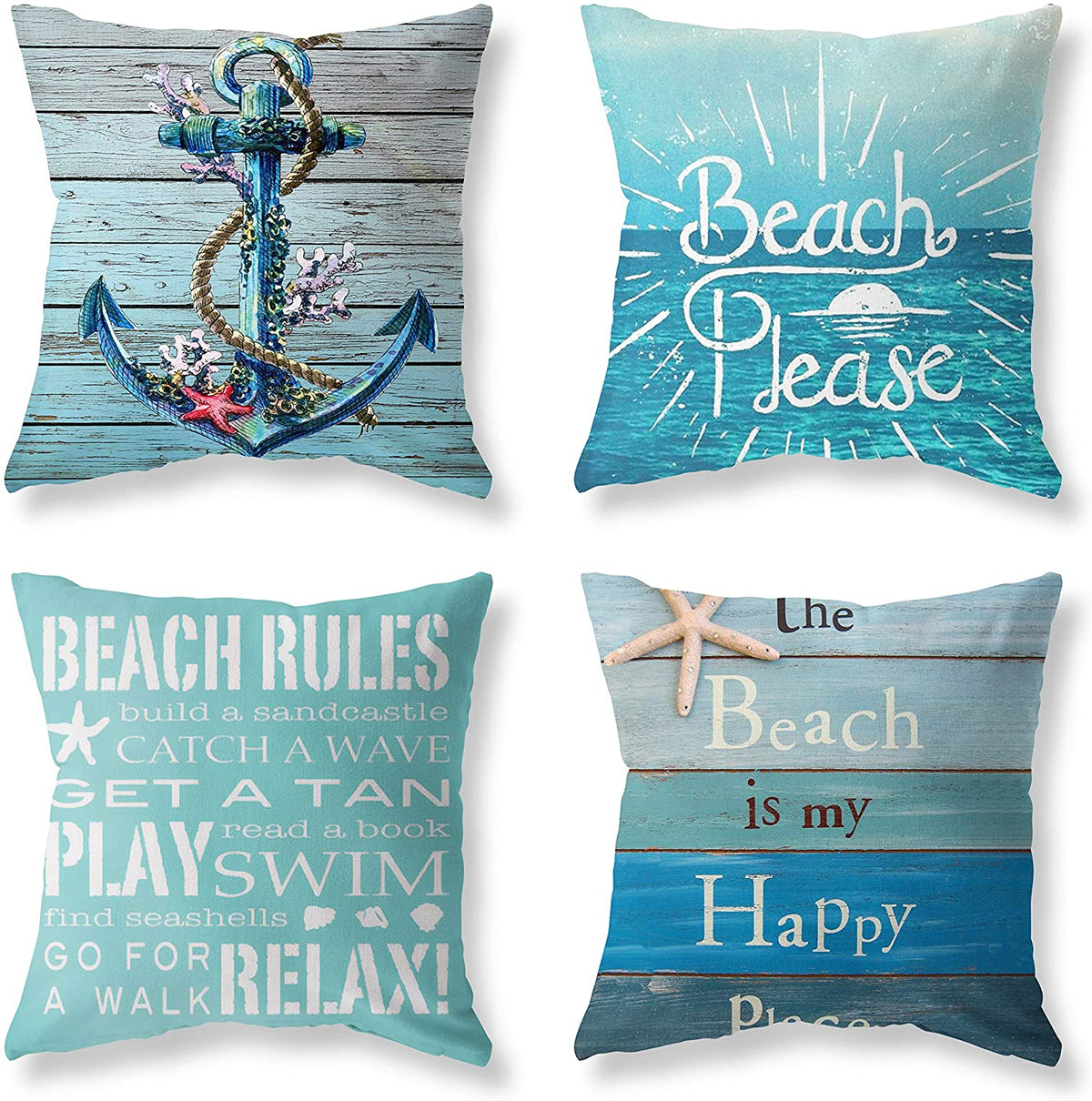 Beach Time Cushion Covers