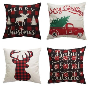 Holiday Plaid Cushion Covers