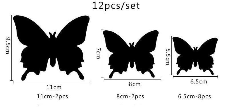 Butterfly Mirror Wall Decor (12 Pieces)