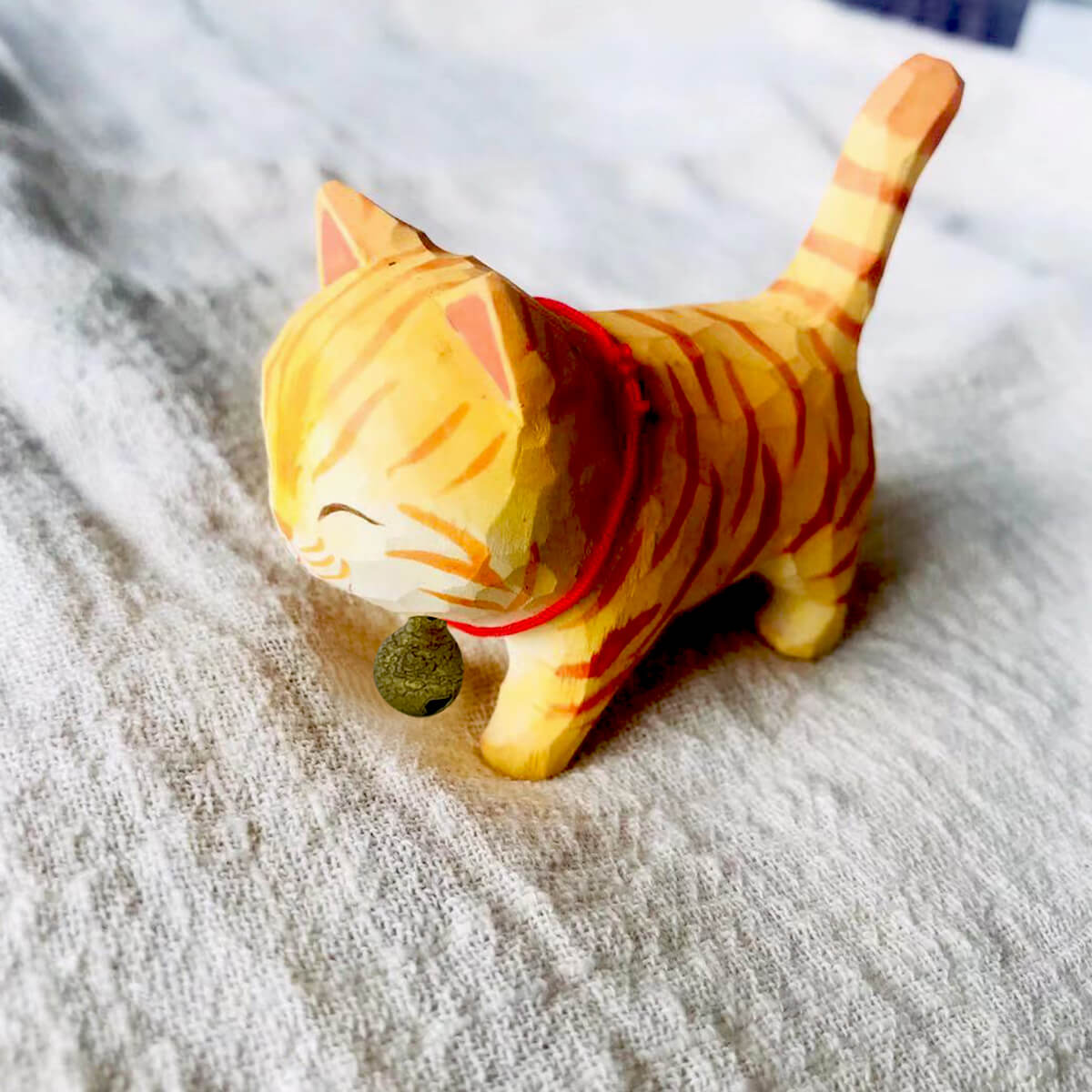 Hand-Carved Cat Figurines